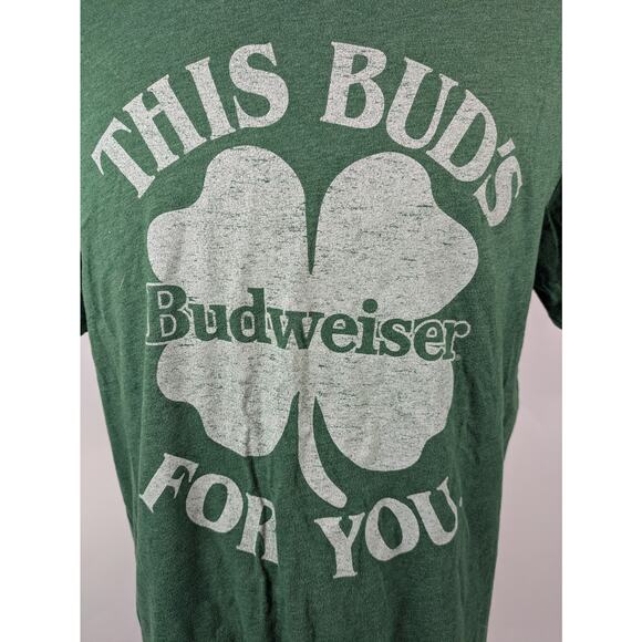Old Navy Men's XL Shirt Budweiser Shamrock St. Patricks Graphic Tee Buds For You - Picture 6 of 7